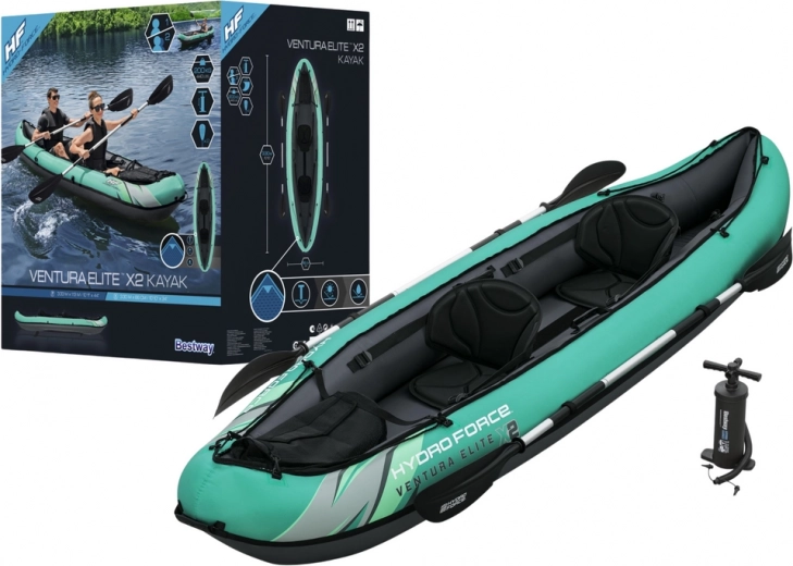 Kayak gonflable 2 places HYDRO-FORCE Ventura Elite X2 avec pagaies