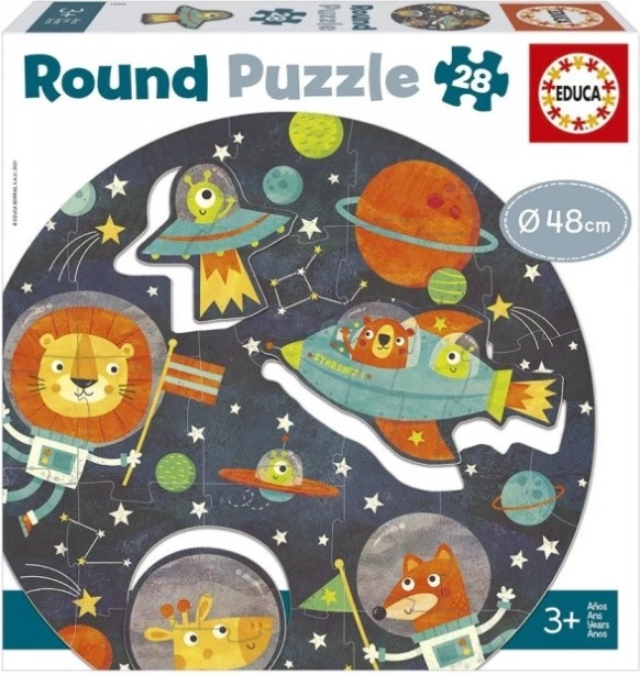 Educa puzzle rond espace, 28 pièces