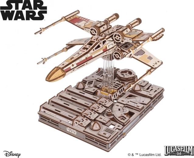 Ugears Star Wars X-Wing chasseur de Luke Skywalker puzzle mécanique 3D en bois