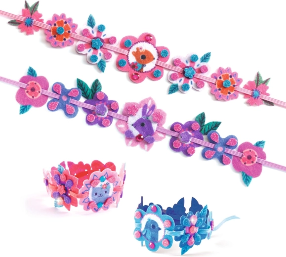 Décorations en feutrine douce et motifs colorés