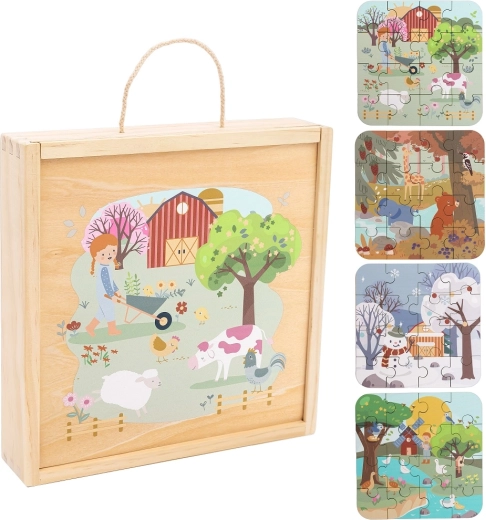 Puzzle en bois en boîte Quatre saisons 2Kids Toys