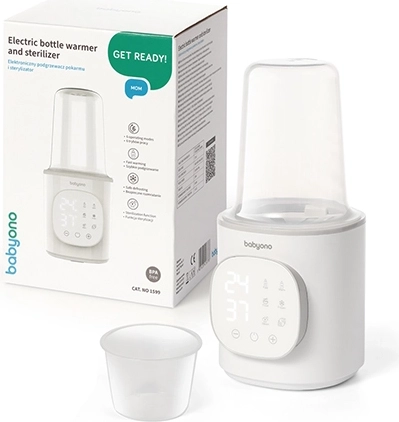 Chauffe-biberon et stérilisateur électrique BabyOno 6-en-1 avec écran LED