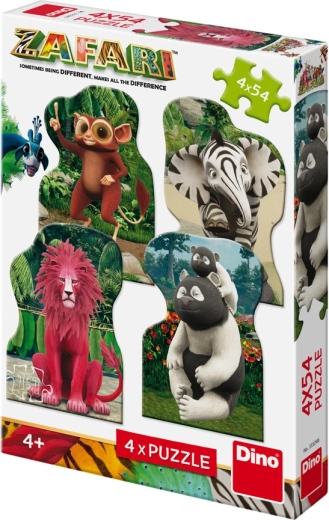 Puzzle Zafari : Zoomba et ses amis 4x54