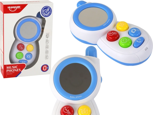 Miroir interactif pour enfants bleu avec lumières et sons de téléphone