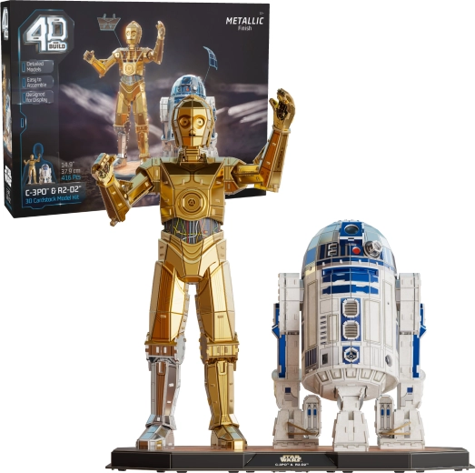 Modèle de puzzle 3D 4D Build Star Wars C-3PO et R2-D2