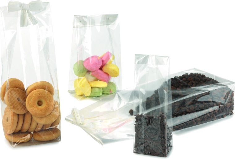 Sachet cellophane transparent 8 × 24 + 4 cm