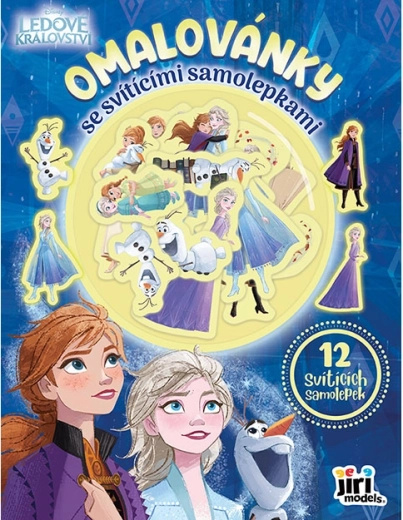 Coloriages avec autocollants phosphorescents La Reine des neiges