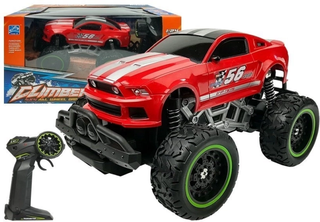 Voiture RC tout-terrain à grandes roues 1:24 – Rouge