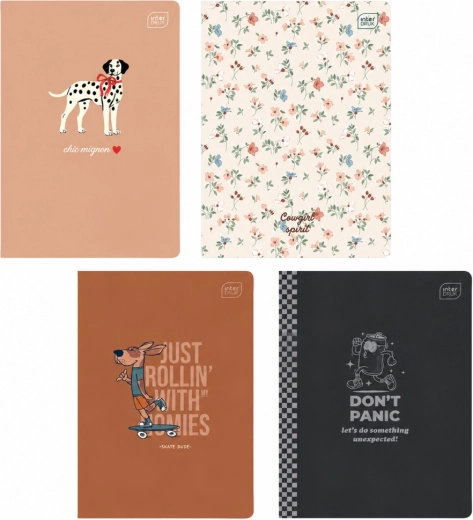 Carnet A5 non ligné 32 feuilles mix de motifs Interdruk - 1 pièce
