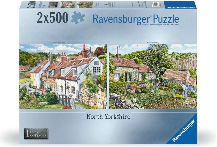 Puzzle Ravensburger Cosy Cottages n° 1 : Yorkshire du Nord 2×500 pièces