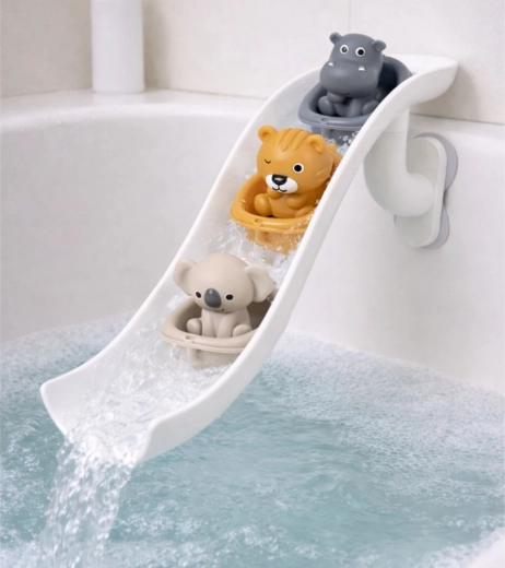 Toboggan aquatique avec ventouses