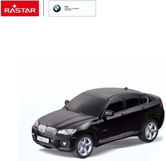 Voiture RC Rastar BMW X6 télécommandée 1:24 noire