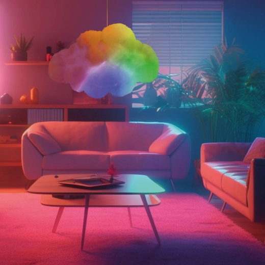 Éclairage RGB coloré