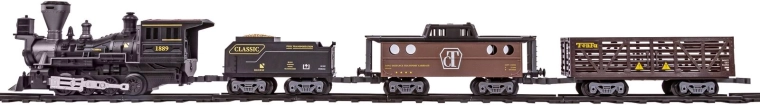 Locomotive + 3 wagons de marchandises pour un jeu plus long et plus créatif