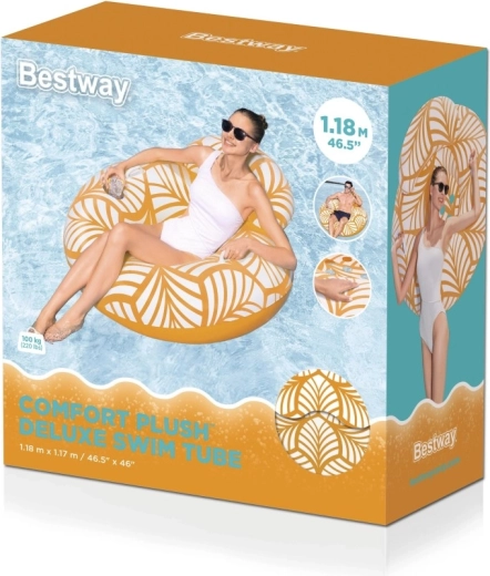 Bouée flottante gonflable Plush deluxe avec appuie-tête et porte-gobelet