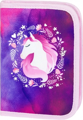 Trousse scolaire à un étage avec motif de chevaux