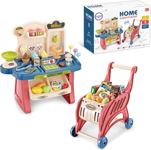 Woopie Supermarché avec Chariot et Accessoires