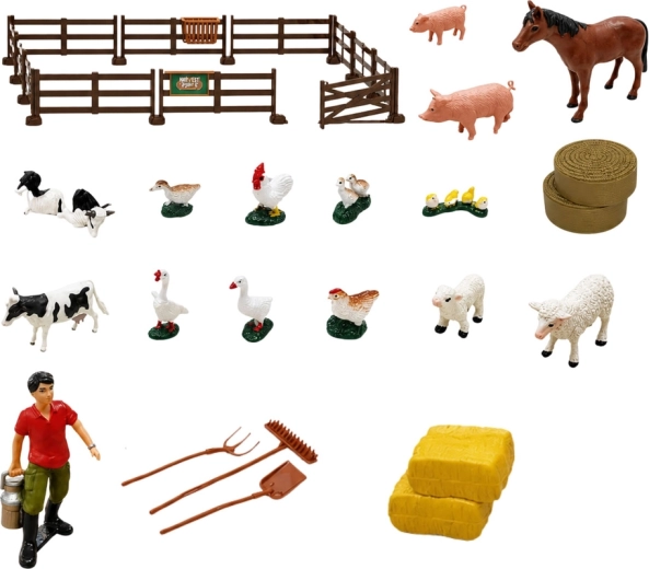 44 pièces pour les animaux, les enclos et les accessoires