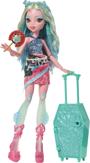 Monster High Straszysekrety – vacances terrifiantes, poupée Lagoona Blue avec surprises
