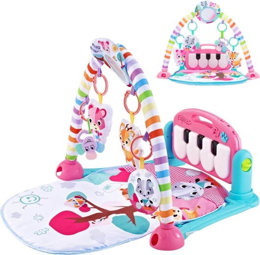Tapis d’éveil et d’activité pour bébés avec piano et projecteur – Petit piano