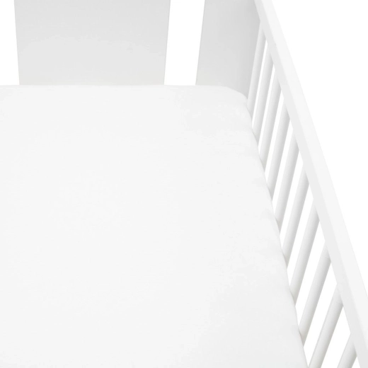 Drap-housse en jersey pour lit bébé New Baby 120 × 60 cm blanc