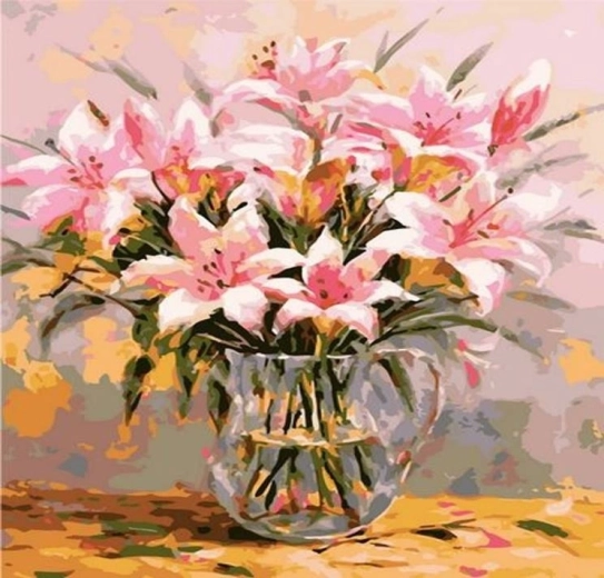 Norimpex Peinture par numéros Lys dans un vase 40 × 50 cm