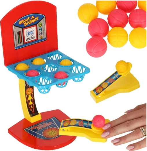 Mini basket de table avec catapulte – jeu pour 2 joueurs