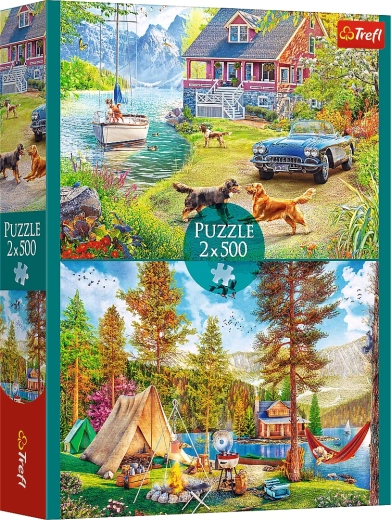 Puzzle 2×500 pièces Détente estivale