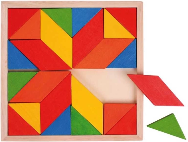 Bigjigs Toys mosaïque en bois colorée