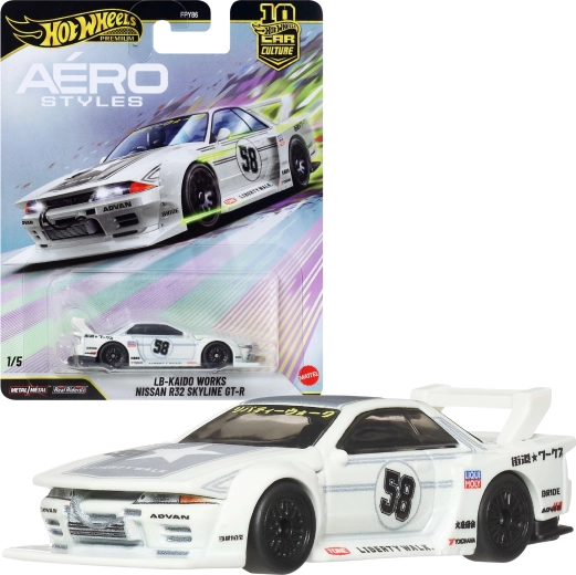 Hot Wheels Premium voitures cultes Aero Styles LB-Kaido Works Nissan R32 Skyline GT-R 1:64
