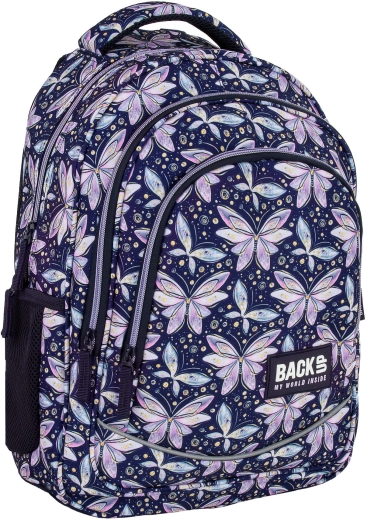 Sac à dos scolaire BackUP Butterflies bleu 26 l