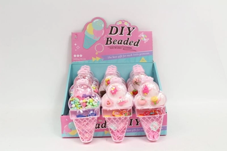 Kit créatif de perles dans un cornet de glace