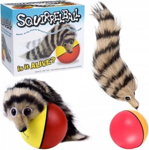 Balle interactive avec écureuil à piles