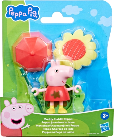 Hasbro Peppa Pig – plaisir dans les flaques et la boue, figurine Peppa avec accessoires