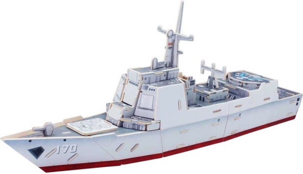 Robotime puzzle 3D destroyer de torpilles Type 052C coloré