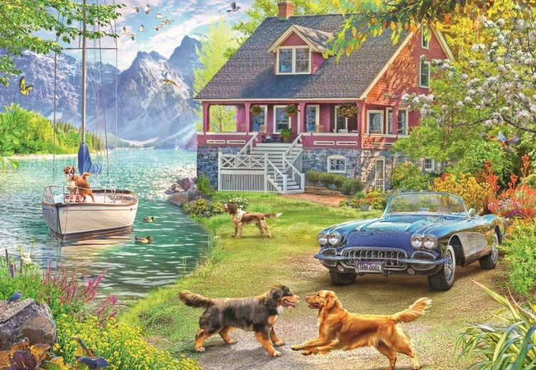 Puzzle Ravensburger Été au bord du lac 200 pièces