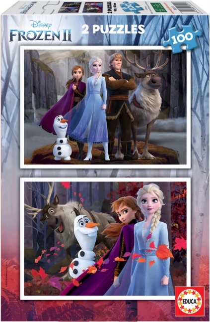 Educa Puzzle La Reine des neiges 2, 2x100 pièces