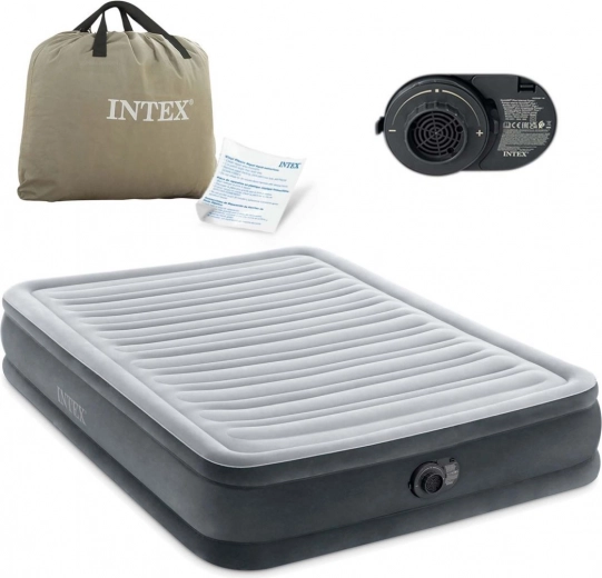 Matelas gonflable double avec pompe automatique 191 × 137 cm INTEX
