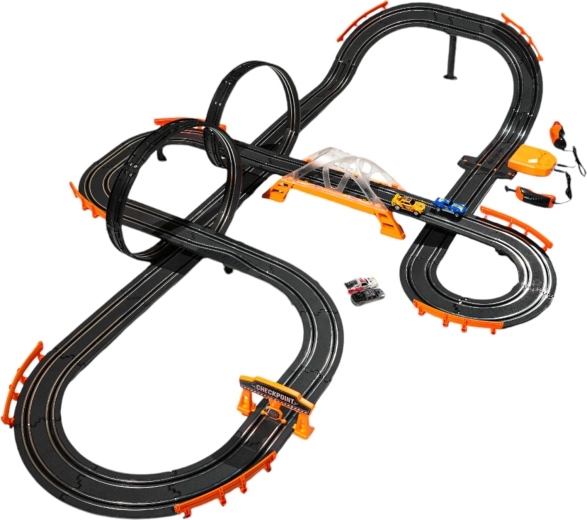 Circuit de course TRACK MASTER avec éclairage + accessoires