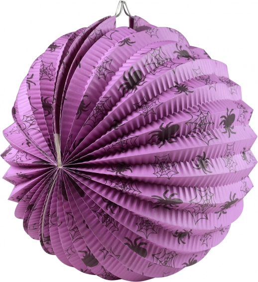 Lampion d’Halloween avec motif d’araignées 25 cm