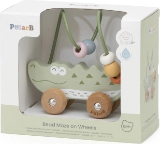 Labyrinthe en bois sur roulettes – crocodile
