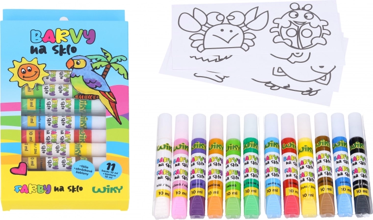 Peintures pour verre ensemble 11+1 10 ml