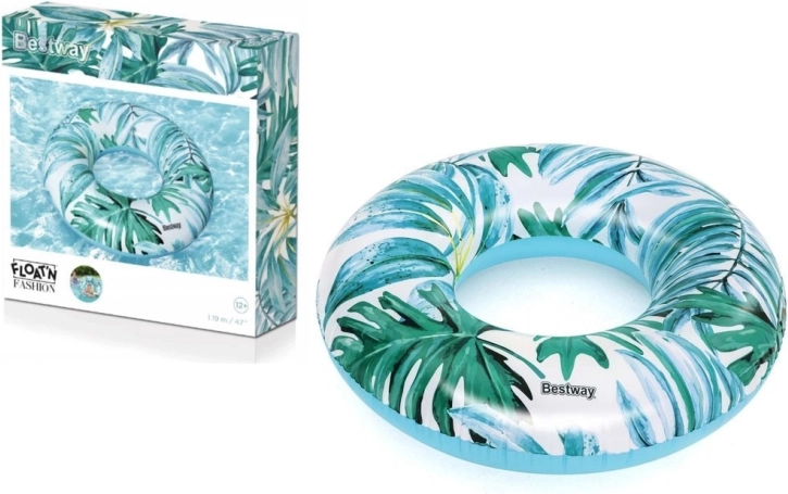 Bestway bouée gonflable avec motif tropical 119 cm – Bleu