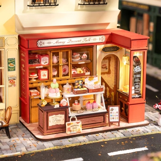 Pâtisserie détaillée remplie de douceurs
