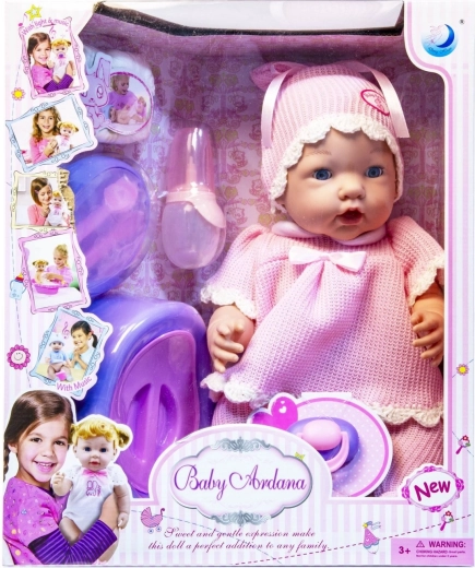 Poupée bébé avec accessoires, boit et fait pipi - 1 pièce