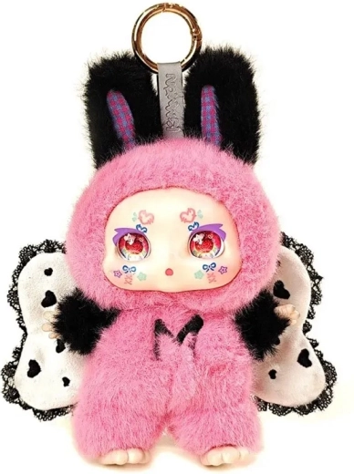 Peluche douce et détails en vinyle