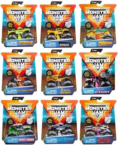 Monster Jam modèle métallique de collection monster truck 1:64, assortiment