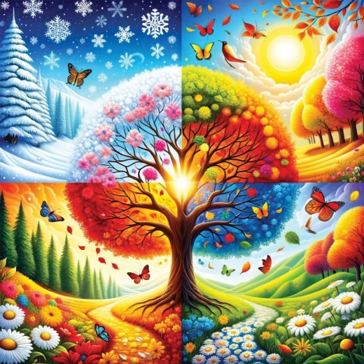 Puzzle Les quatre saisons 1023 pièces