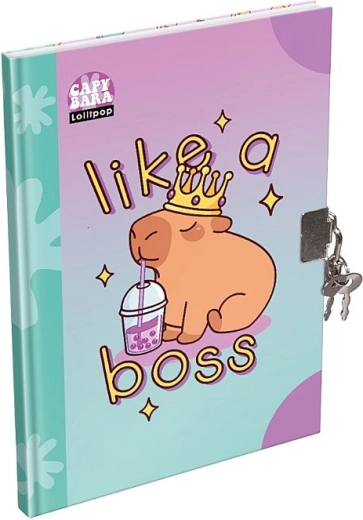 Journal LizzyCard A5 Capybara avec cadenas