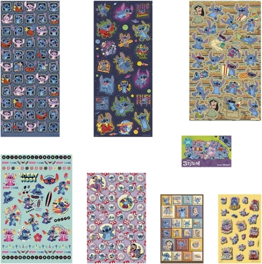 Plus de 300 autocollants avec des motifs Stitch